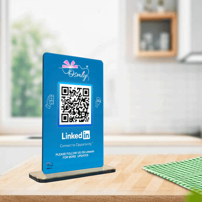 NFC Enabled LinkedIn QR Stand