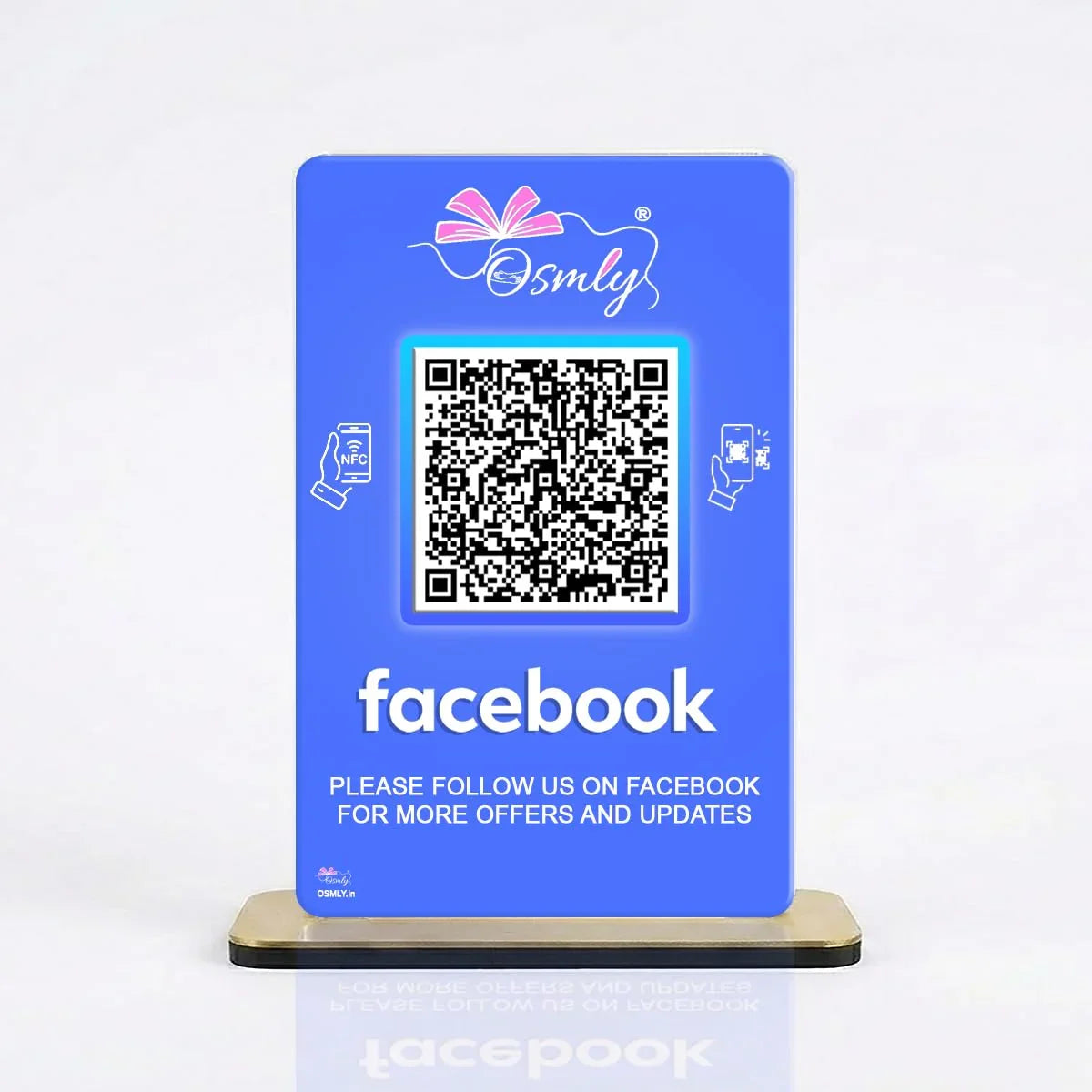 NFC Enabled Facebook QR Stand