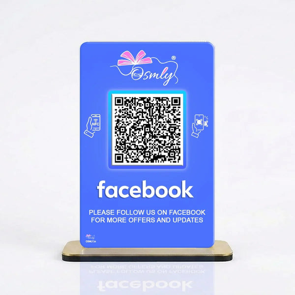 NFC Enabled Facebook QR Stand