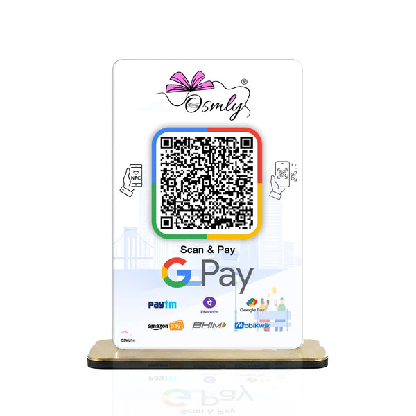 NFC Enabled Gpay QR Stands