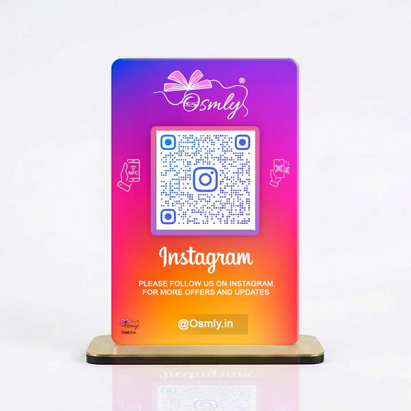 NFC Enabled Instagram QR Stand