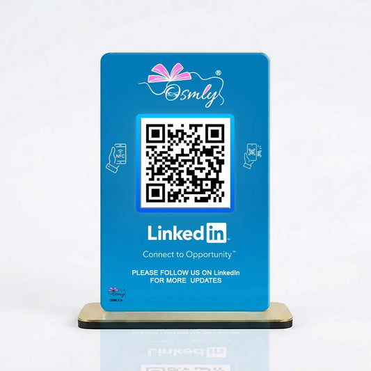 NFC Enabled LinkedIn QR Stand
