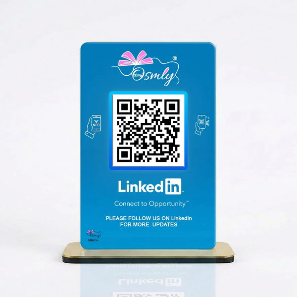 NFC Enabled LinkedIn QR Stand