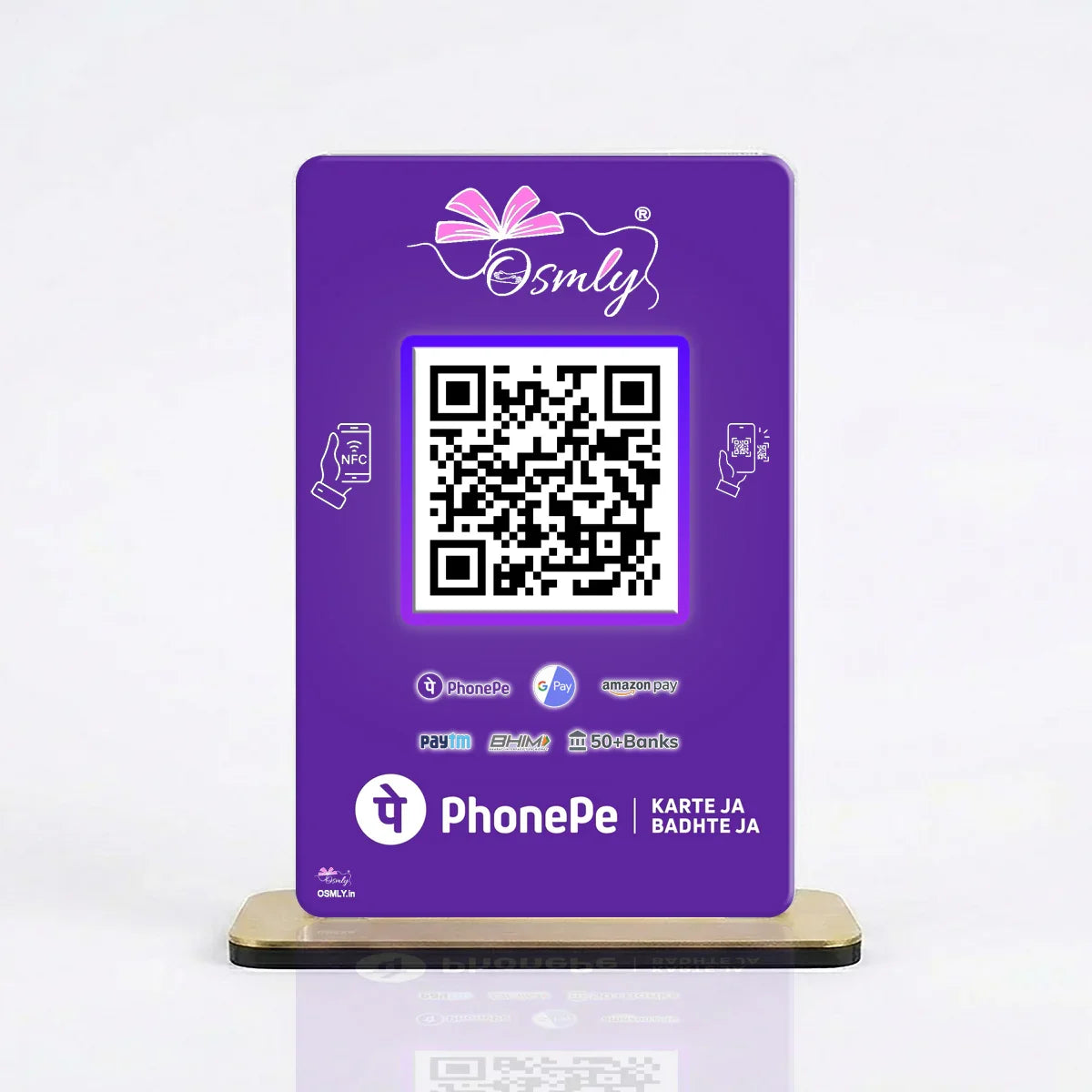 NFC Enabled PhonePe QR Stand