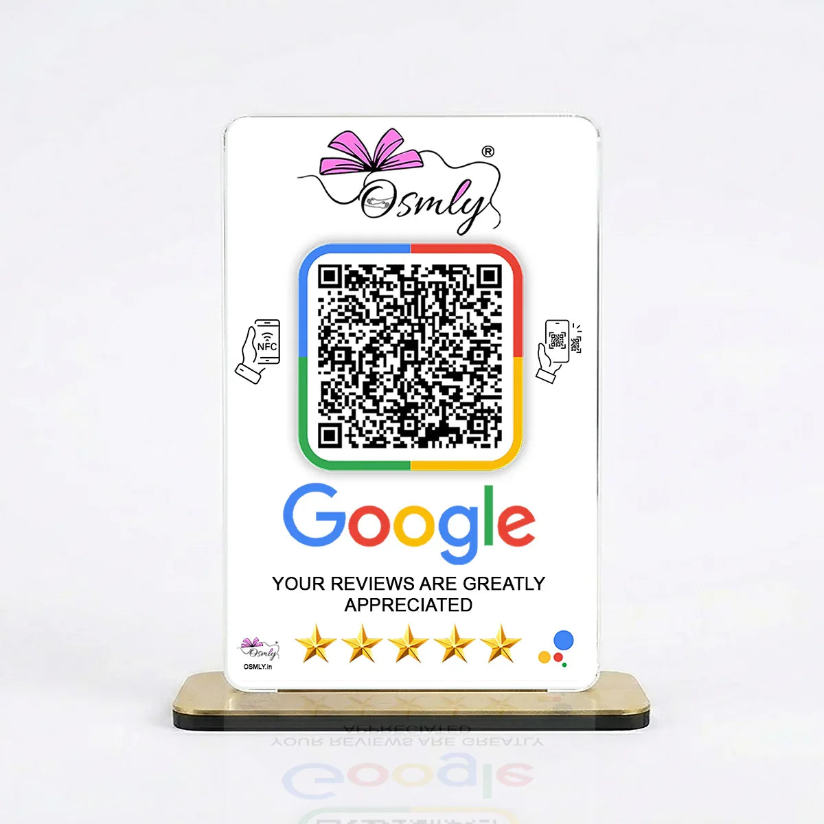 NFCGoogleReviewQRStand