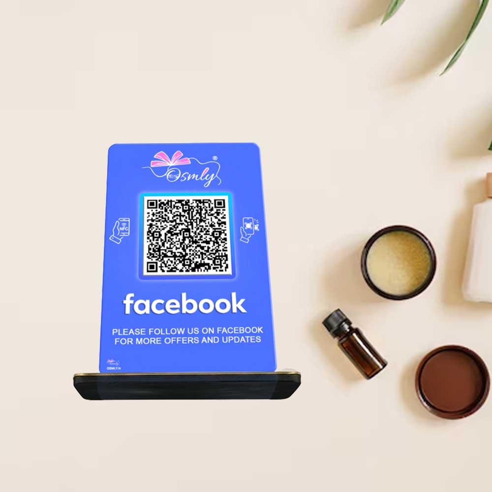 NFC Enabled Facebook QR Stand