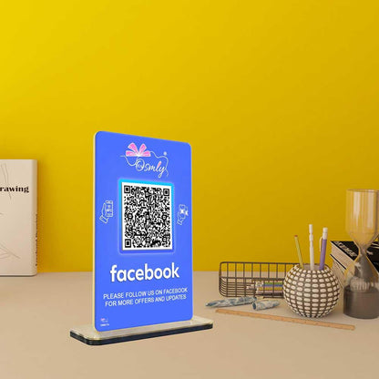NFC Enabled Facebook QR Stand