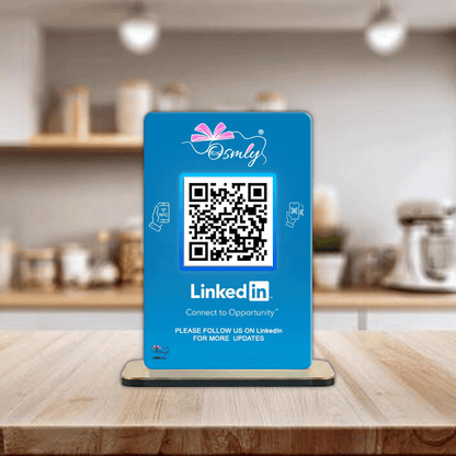 NFC Enabled LinkedIn QR Stand