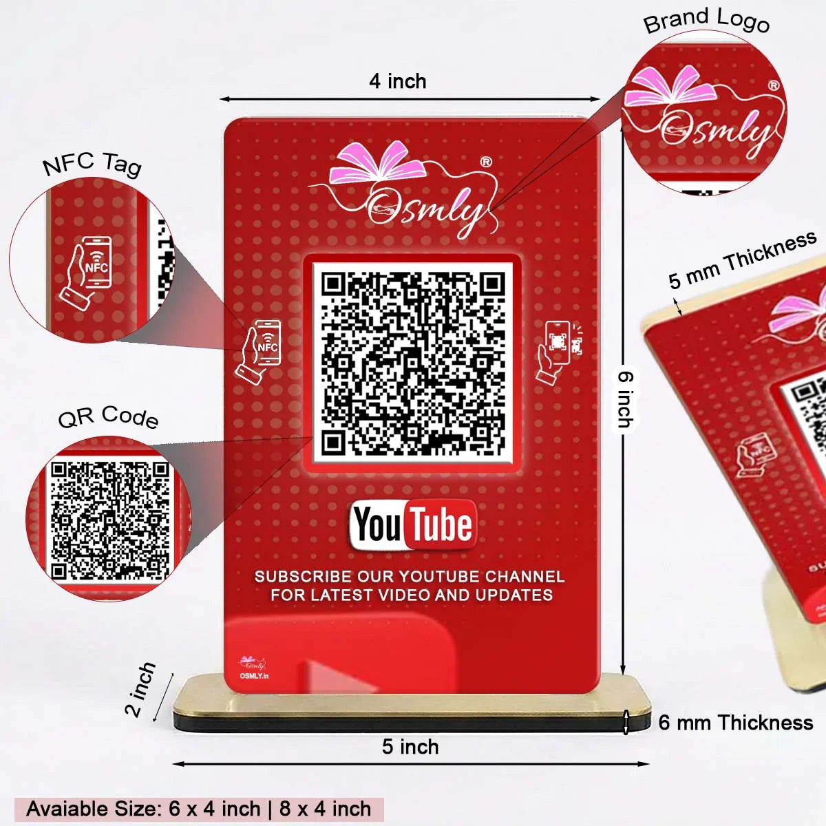 NFC Enabled YouTube QR Stand