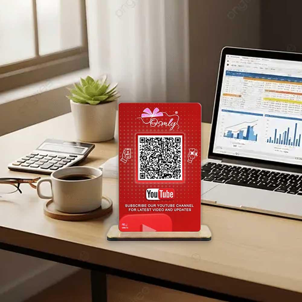 NFC Enabled YouTube QR Stand