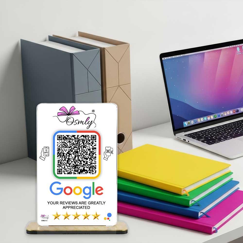 NFC Google Review QR Stand