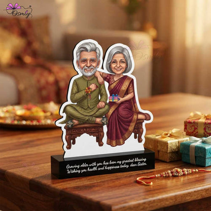Old Sibling Rakhi Caricature