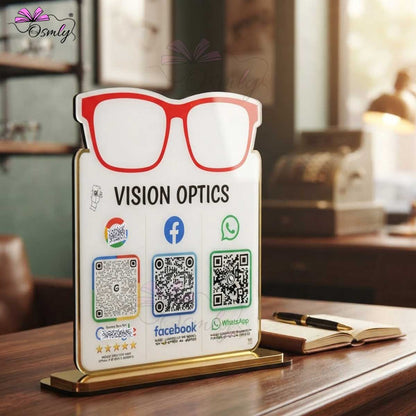 Optical Store QR Stand