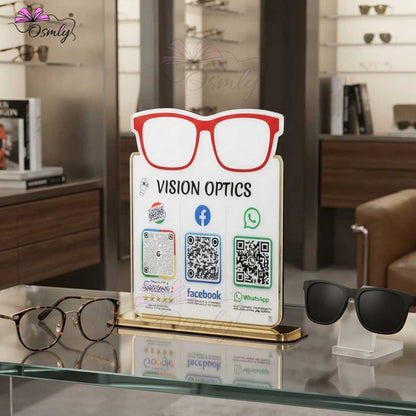 Optical Store QR Stand