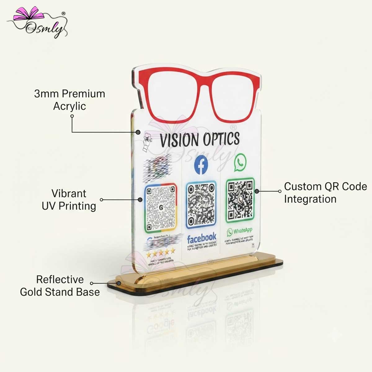Optical Store QR Stand