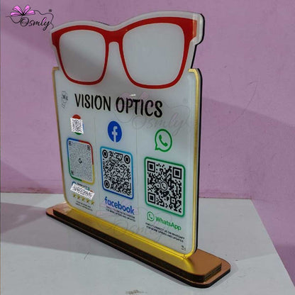 Optical Store QR Stand