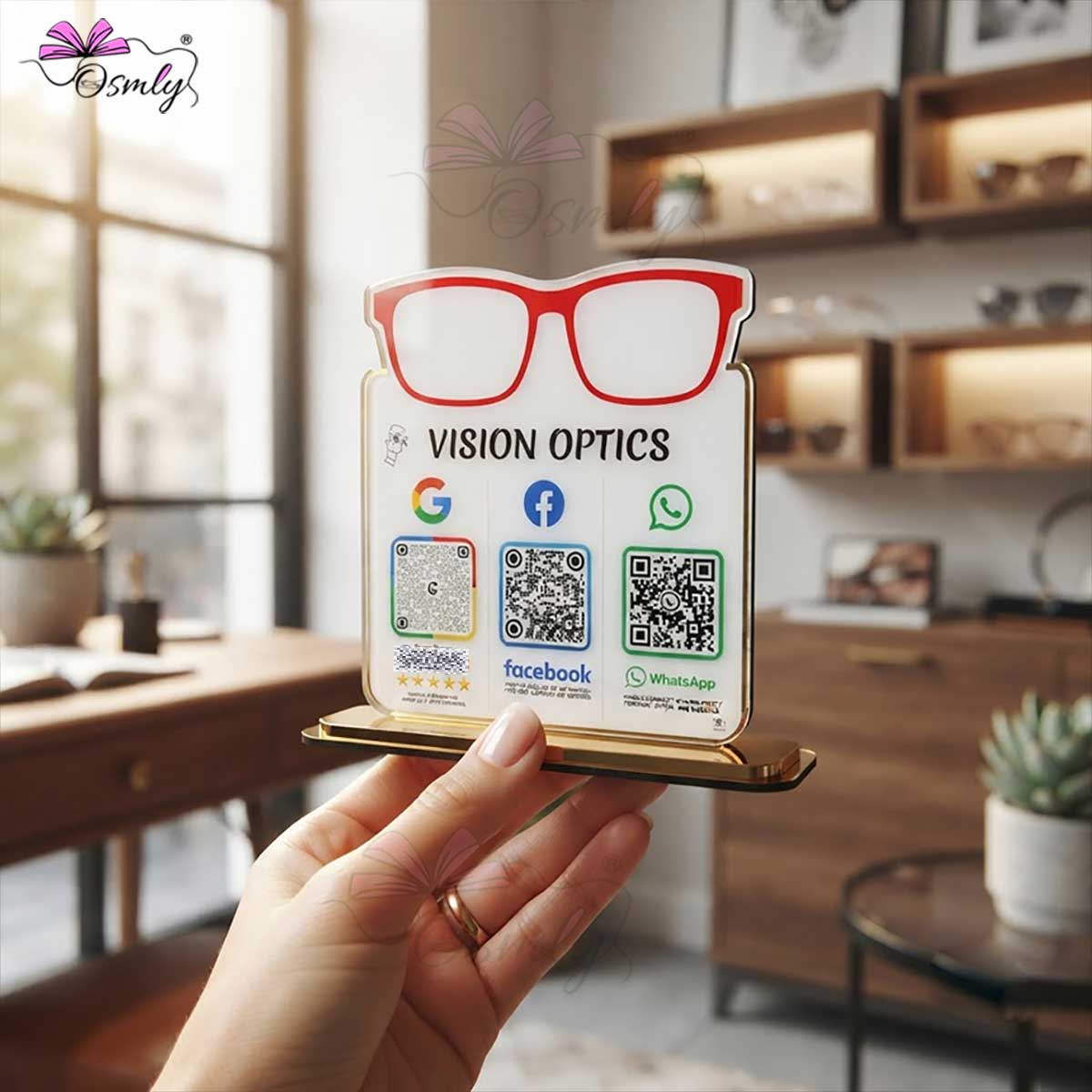 Optical Store QR Stand