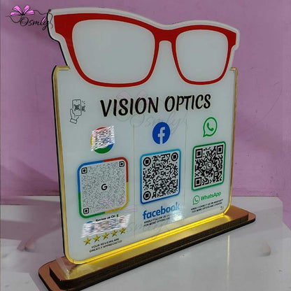 Optical Store QR Stand