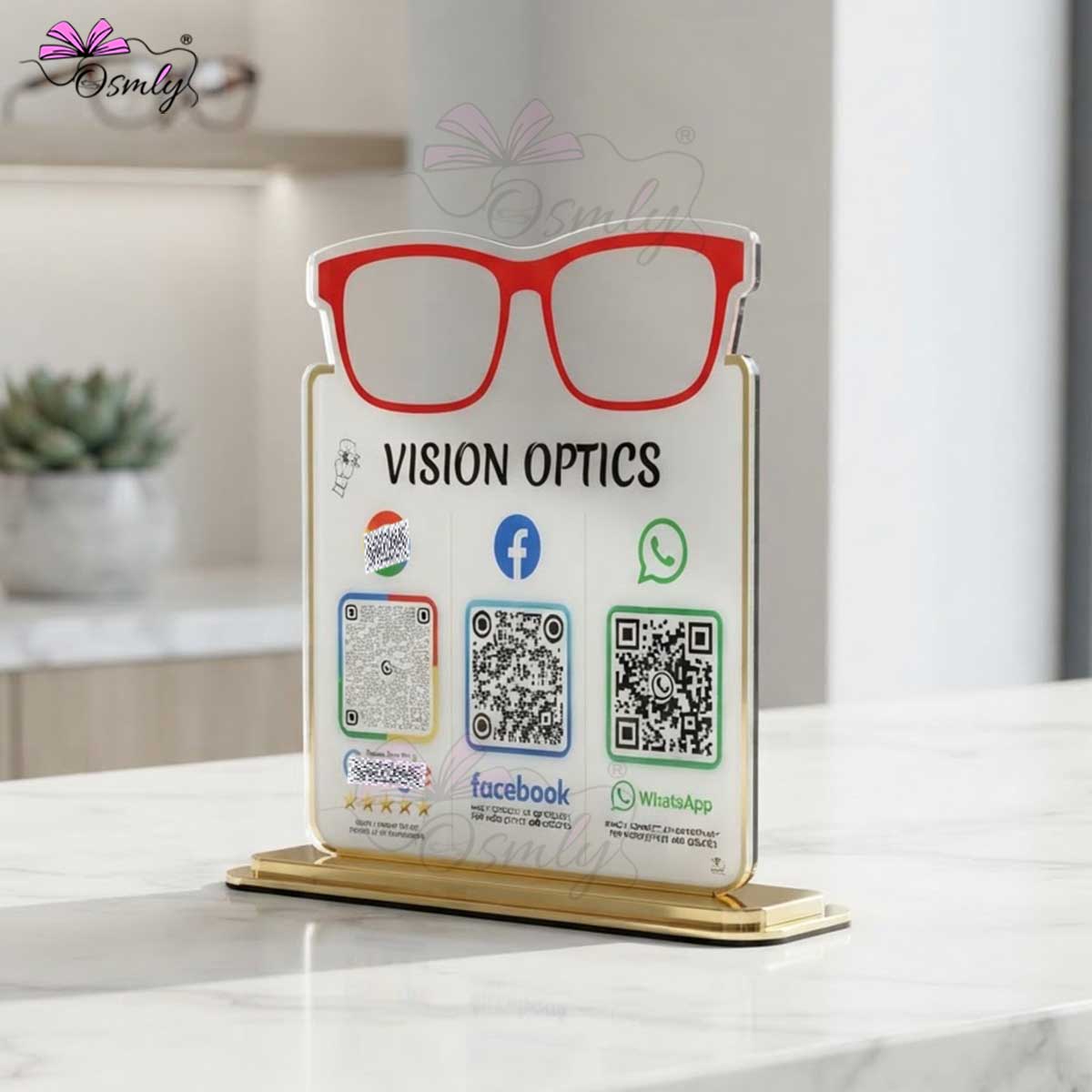 Optical Store QR Stand