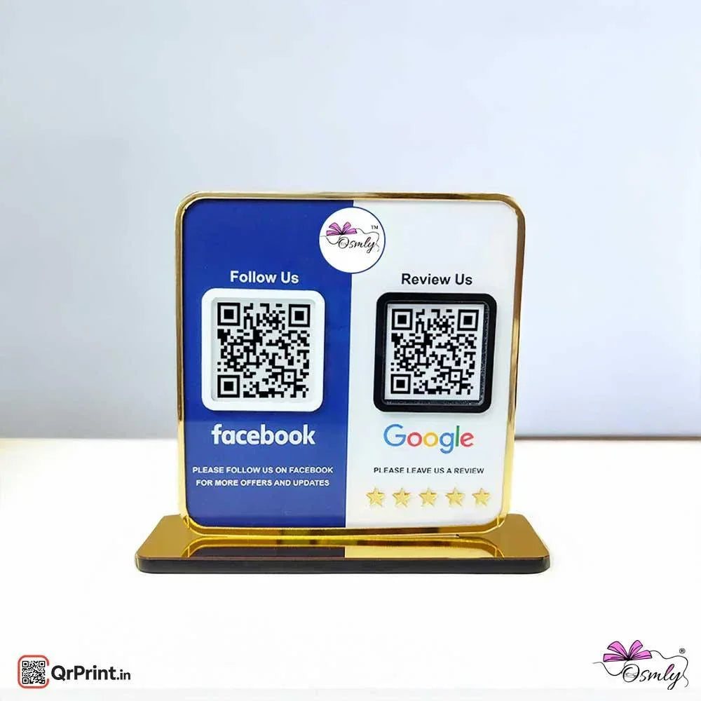 Facebook Google QR Review Stand - OSMLY