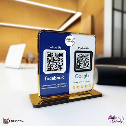 Facebook Google QR Review Stand - OSMLY