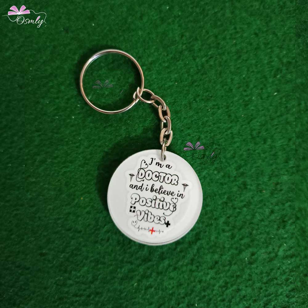 OSMLY Positive Vibes Doctor's Keychain from OSMLY Keychains