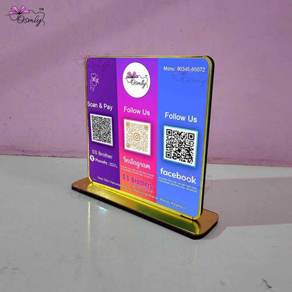 PhonePe Facebook Instagram QR Stand