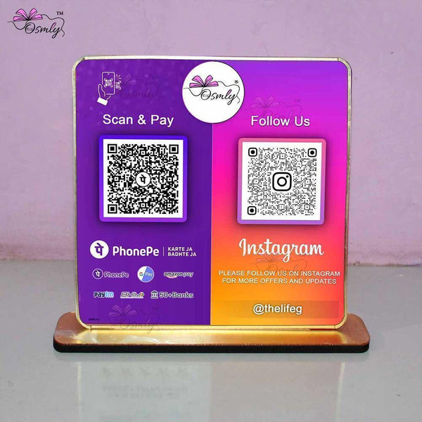 PhonePe Instagram QR Stand - OSMLY
