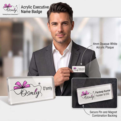 Rectangular Customized Acrylic Badge