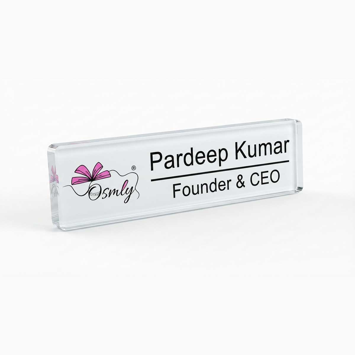 Rectangular Customized Acrylic Badge