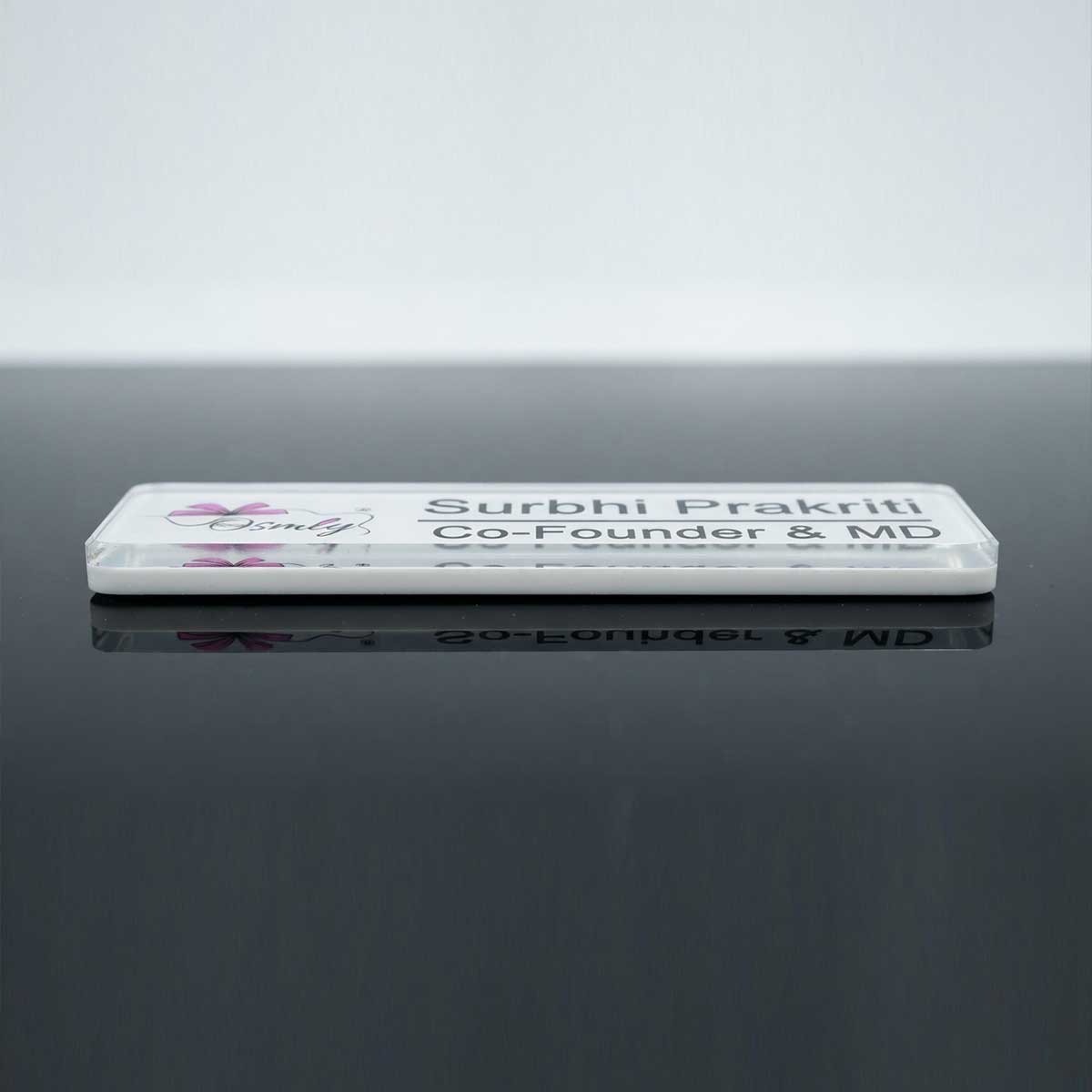 Rectangular Customized Acrylic Badge