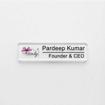 Rectangular Customized Acrylic Badge