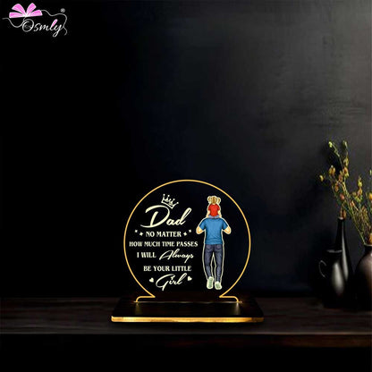 OSMLY Round Acrylic Dad LED Plaque from OSMLY Acrylic LED Lamp