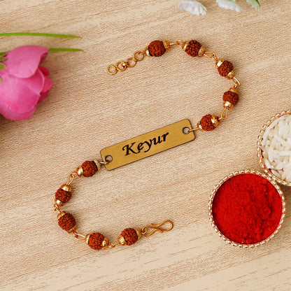 Customized Rudraksh Rakhi Combo