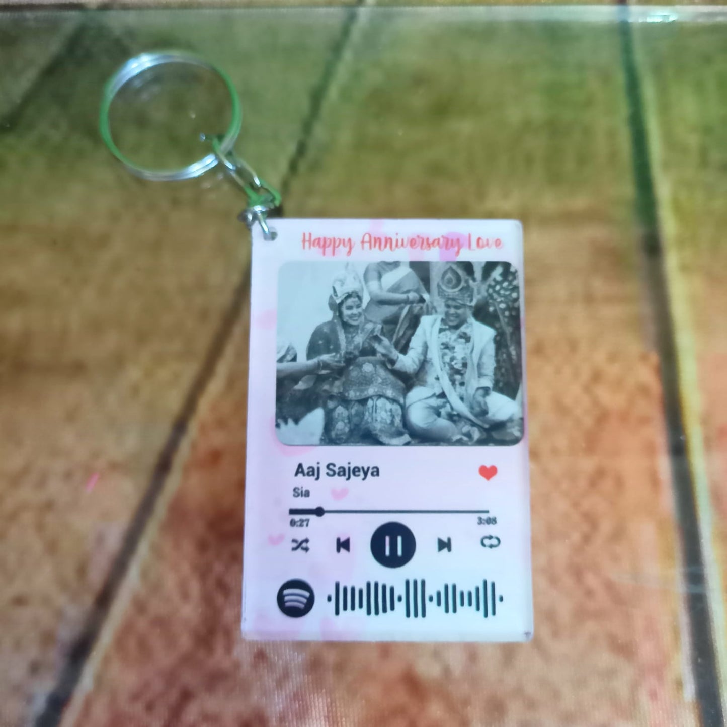OSMLY Spotify QR Keychain Double Side Printed from OSMLY Key Chain
