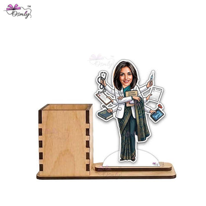 Super Doctor Caricature Pen Stand