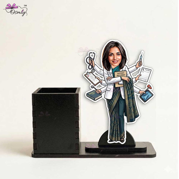 Super Doctor Caricature Pen Stand