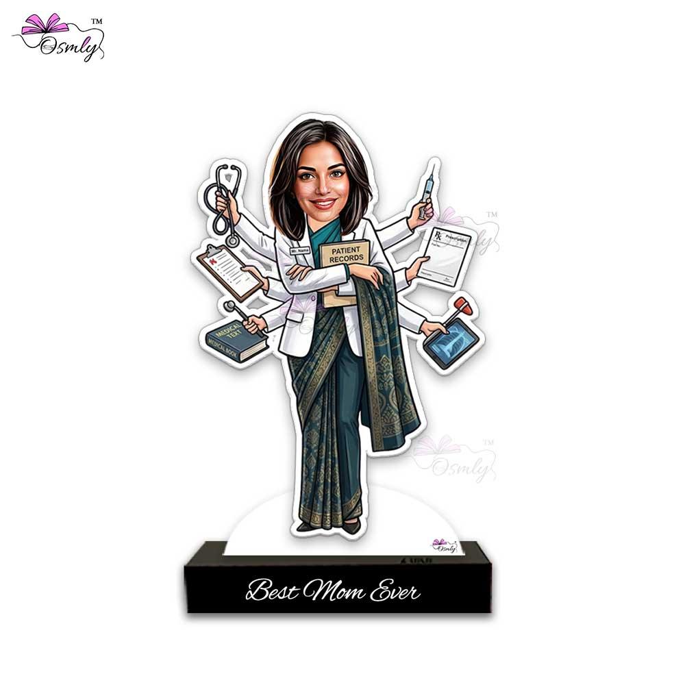 Super Doctor Mom Caricature