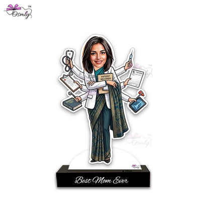 Super Doctor Mom Caricature