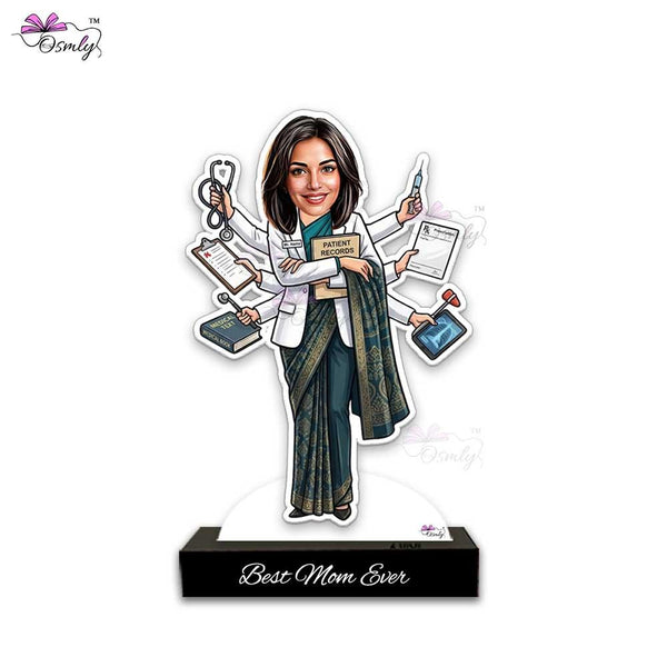 Super Doctor Mom Caricature