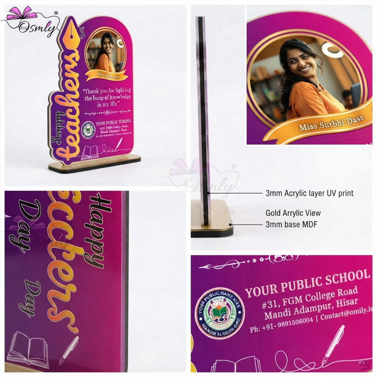 Teachers Day Acrylic Trophy