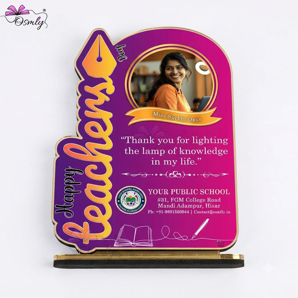 Teachers Day Acrylic Trophy