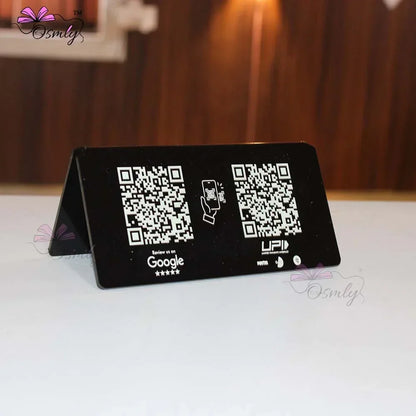 Black Acrylic Mini QR Stand - OSMLY