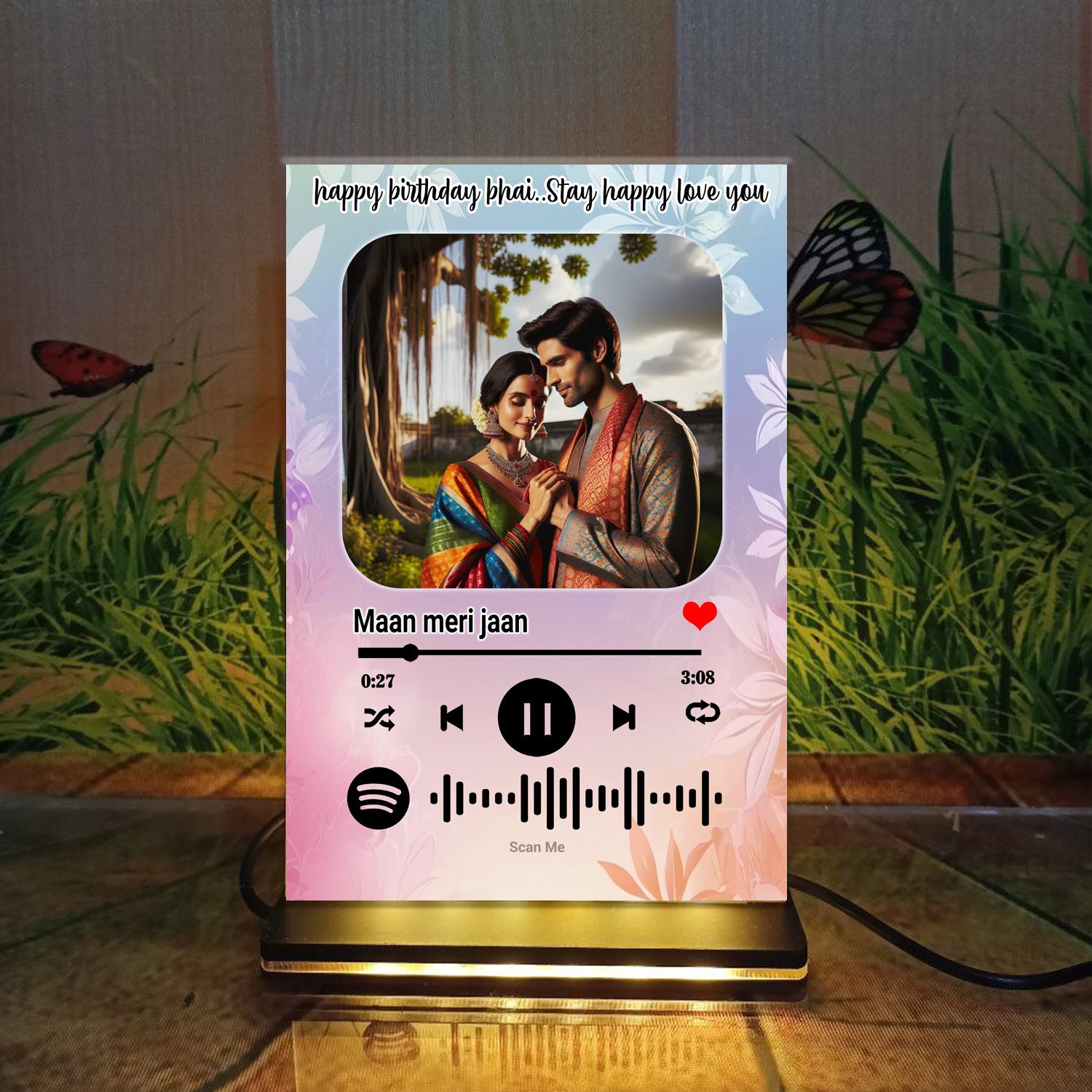 OSMLY Warm Leafe Spotify Plaque from OSMLY Acrylic LED Lamp