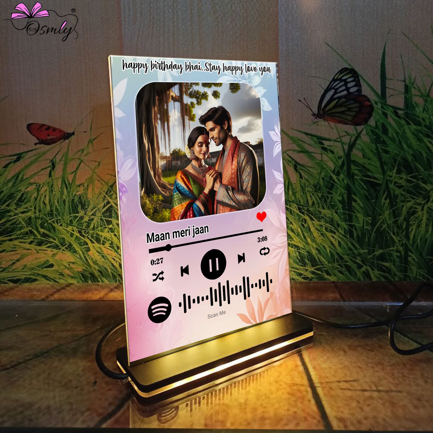 OSMLY Warm Leafe Spotify Plaque from OSMLY Acrylic LED Lamp