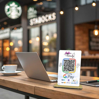 NFC Enabled Gpay QR Stands