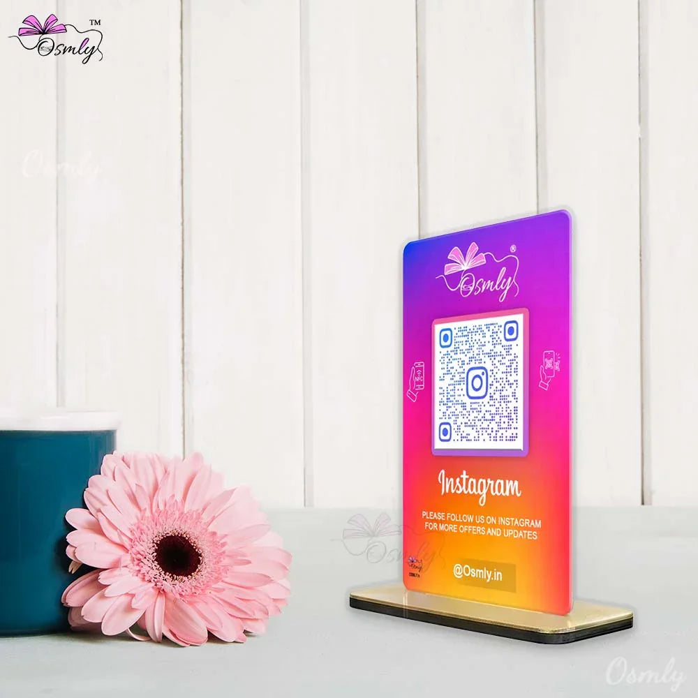NFC Enabled Instagram QR Stand