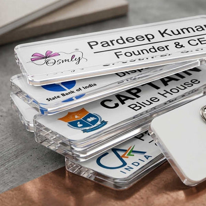 Rectangular Customized Acrylic Badge
