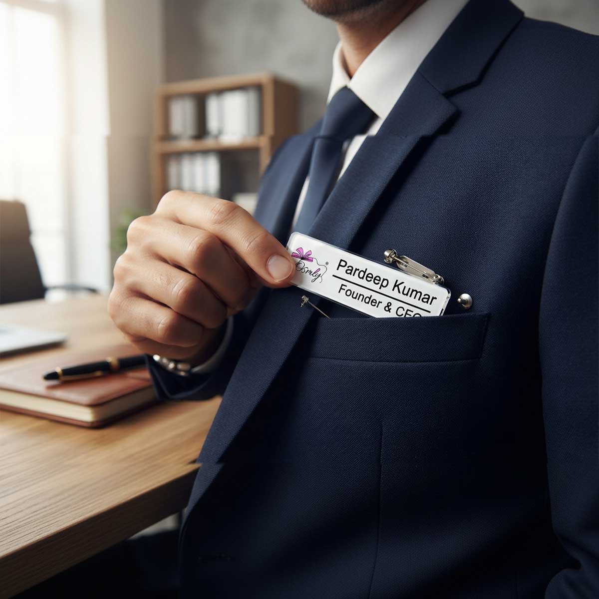 Rectangular Customized Acrylic Badge
