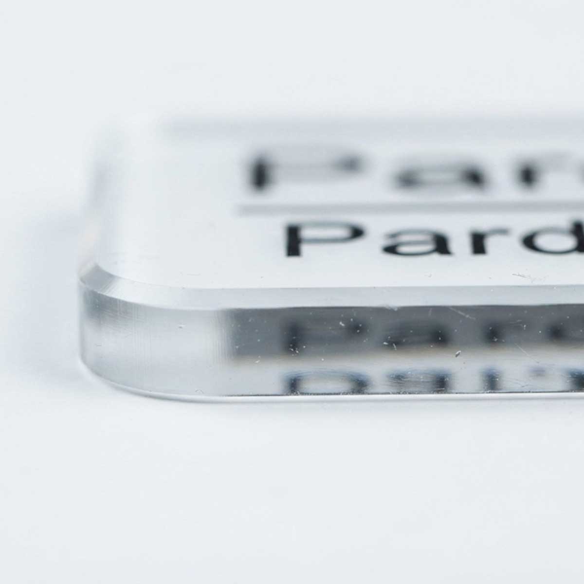 Rectangular Customized Acrylic Badge